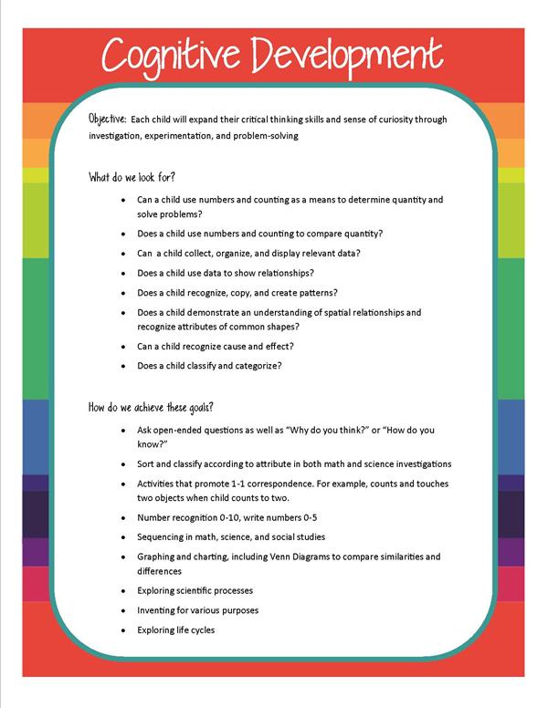 Cognitive Development Cognitive Development